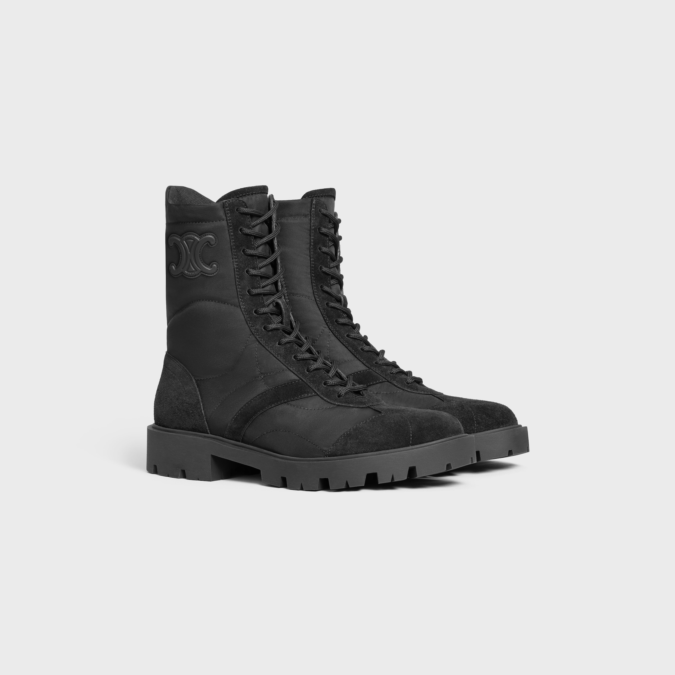 MARGARET BOOT IN Nylon and Suede Calfskin - 2