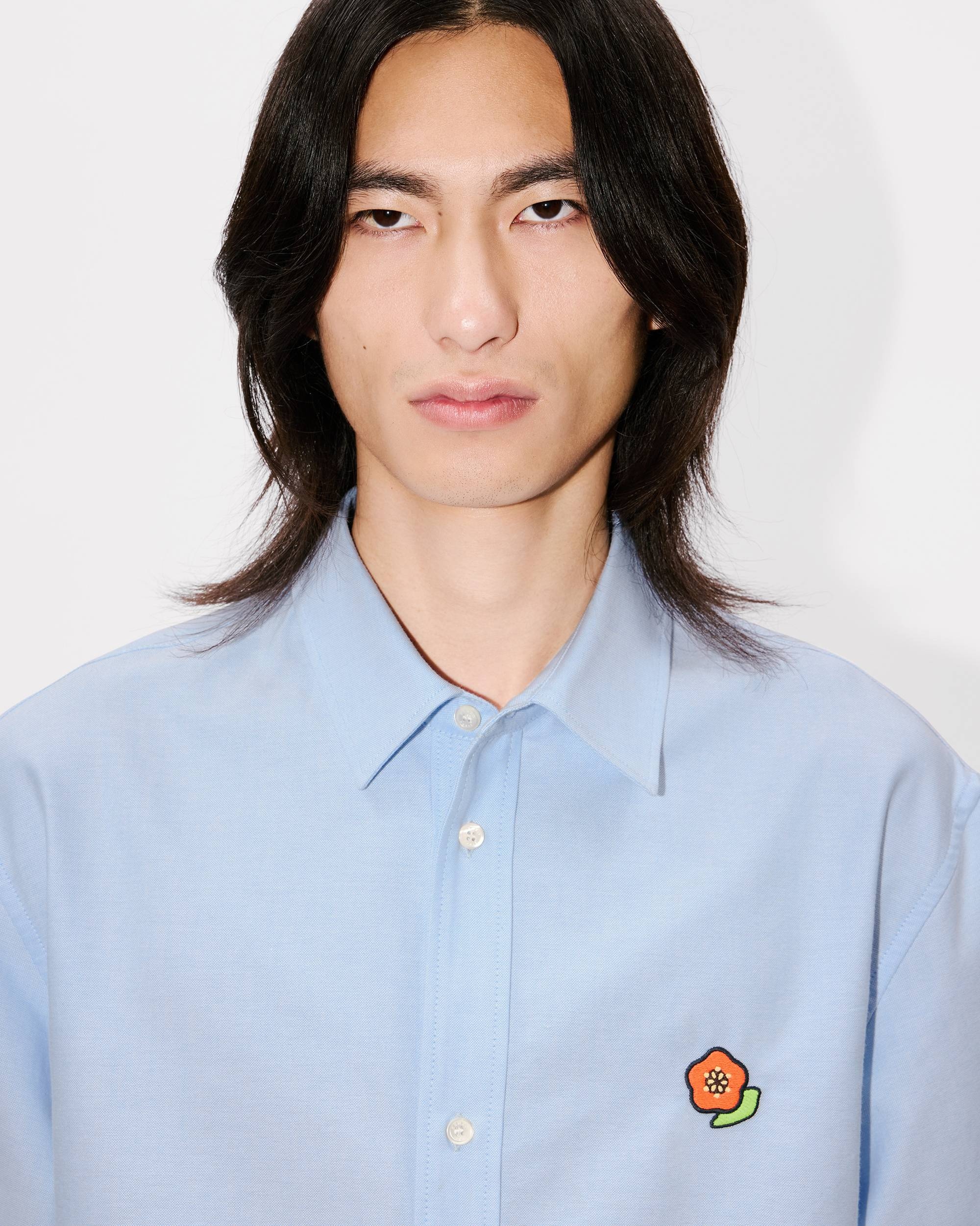 'KENZO Pop' embroidered short sleeve shirt in cotton - 6