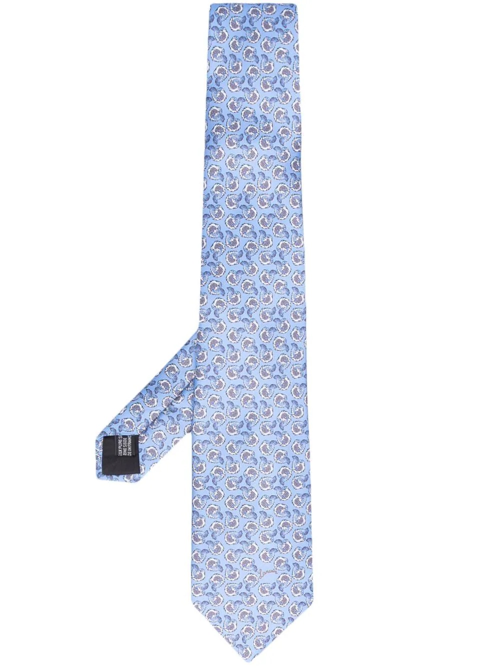 patterned silk tie - 1