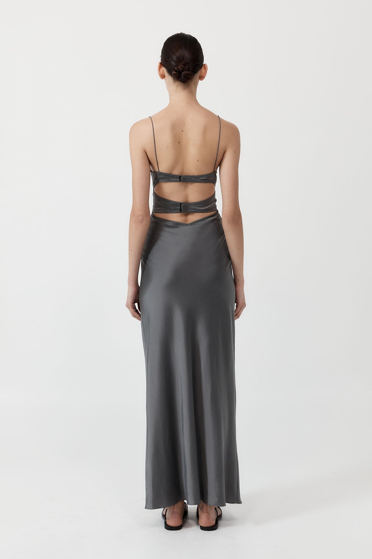 Soft Silk Bra Bias Slip - Pewter Grey - 5