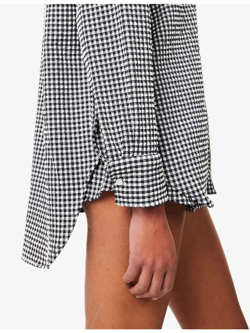 Gingham Seersucker Woven Shirt - 5