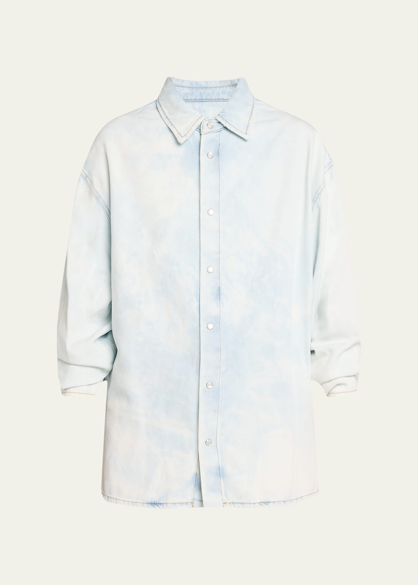 Keanu Ruched Denim Shirt - 1