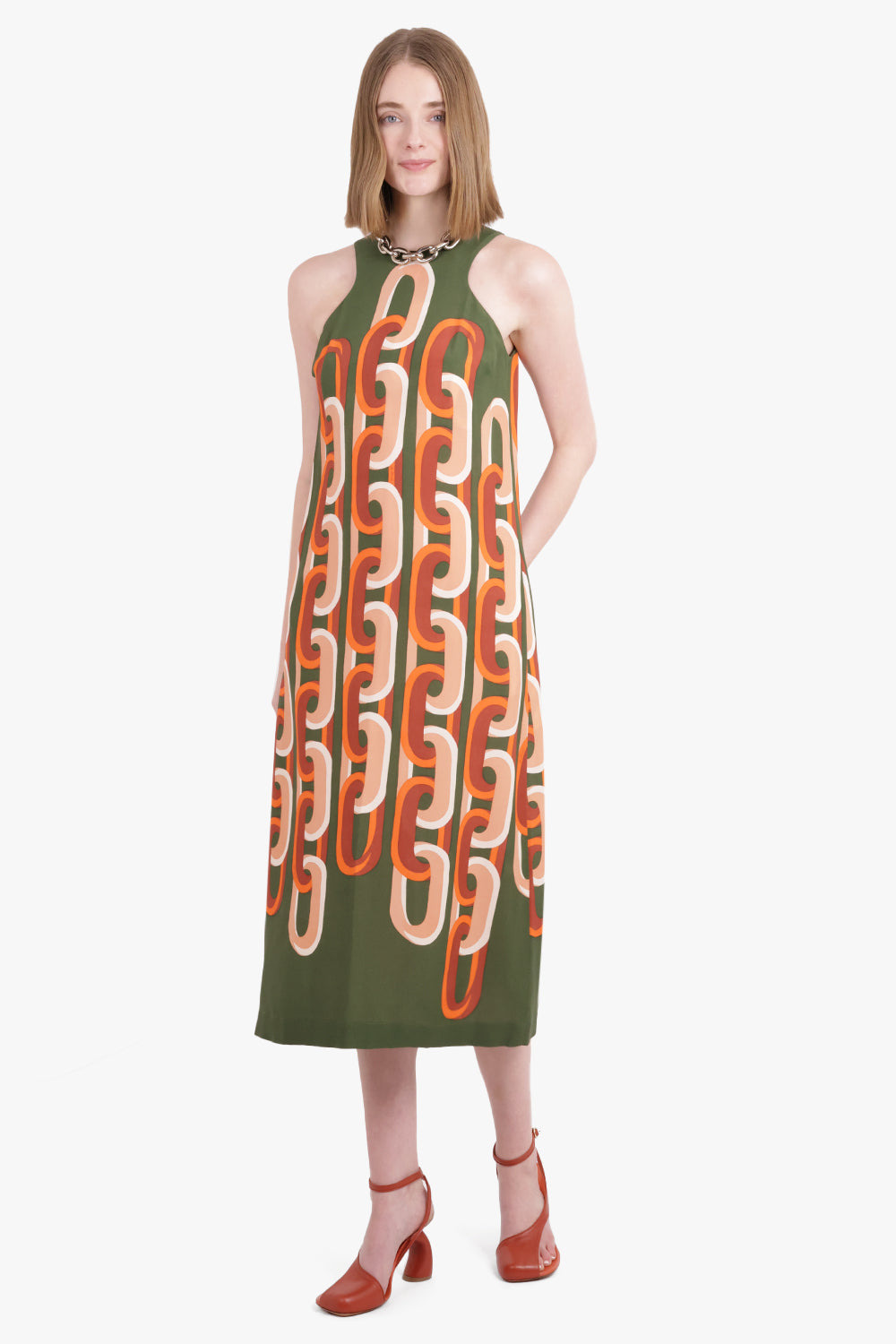 RACER S/LESS PRINT MIDI DRESS | PROMETHEUS PLACÉE - 2