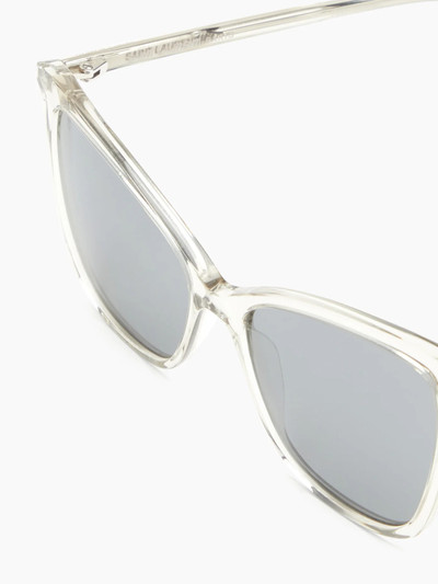 SAINT LAURENT Oversized cat-eye acetate sunglasses outlook