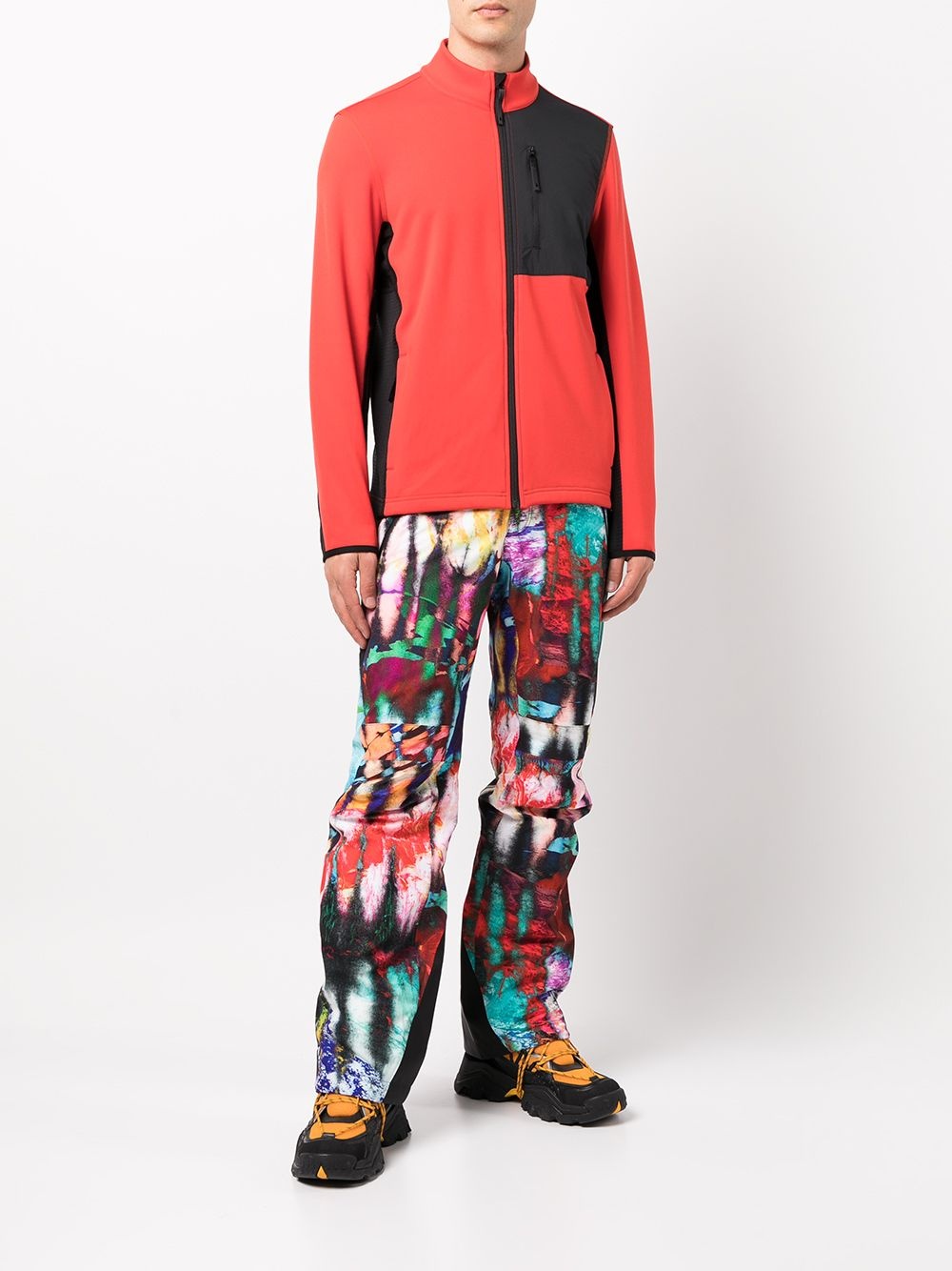 panelled fleece jacket - 2