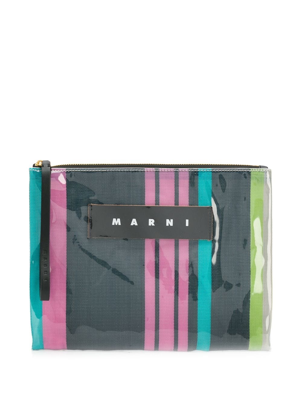 logo zipped clutch - 1