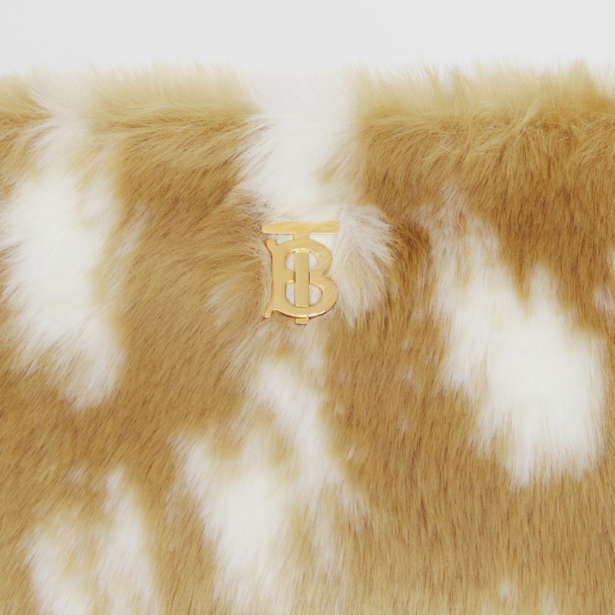 Deer Print Faux Fur Zip Pouch - 2