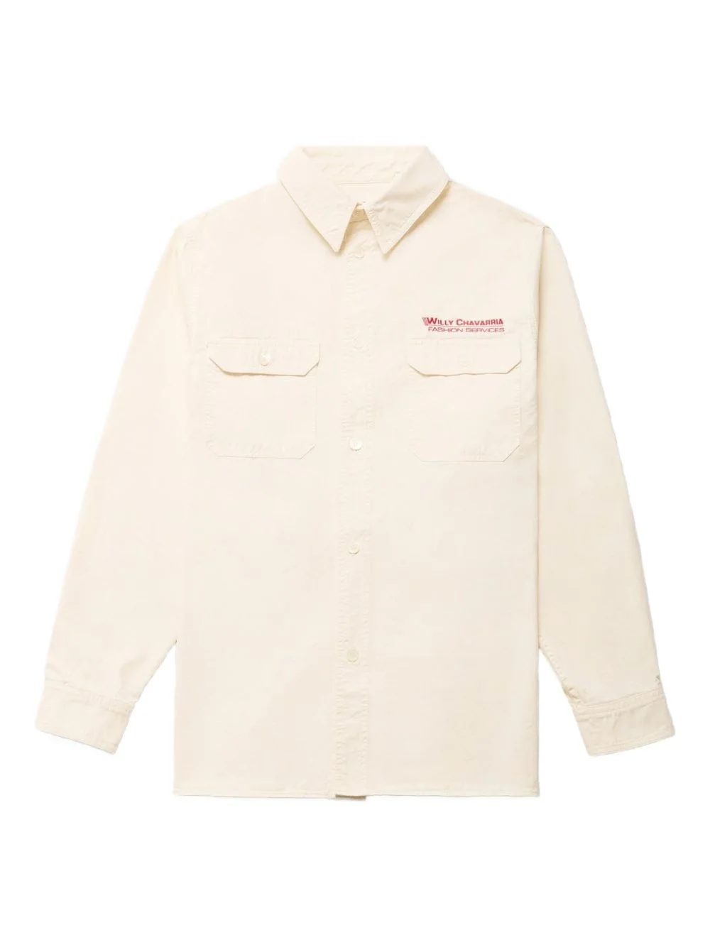 logo-embroidered shirt - 1