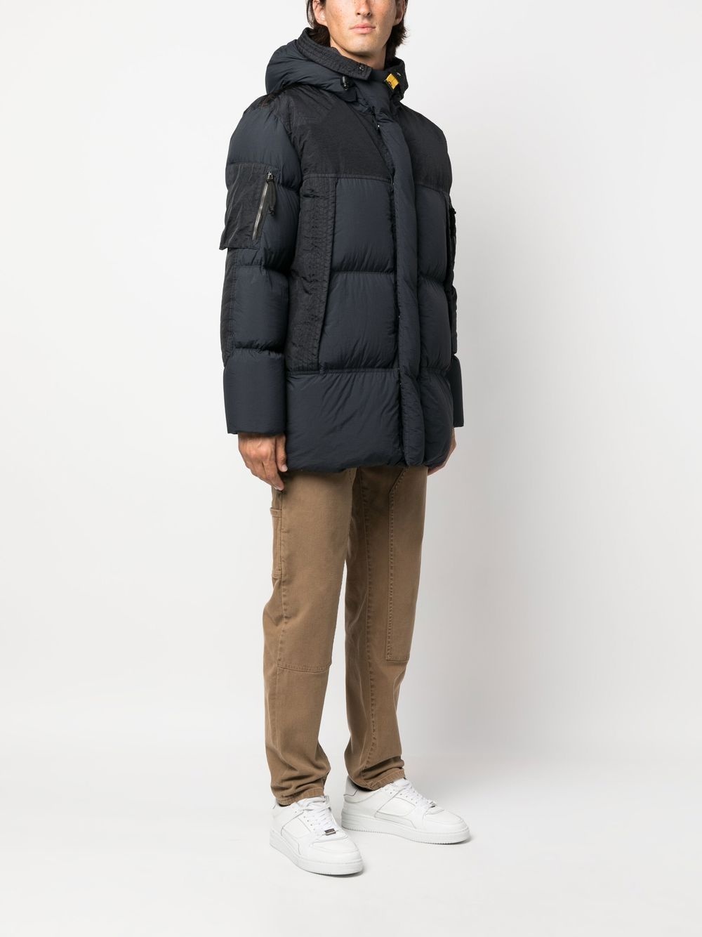 zip-up padded coat - 3