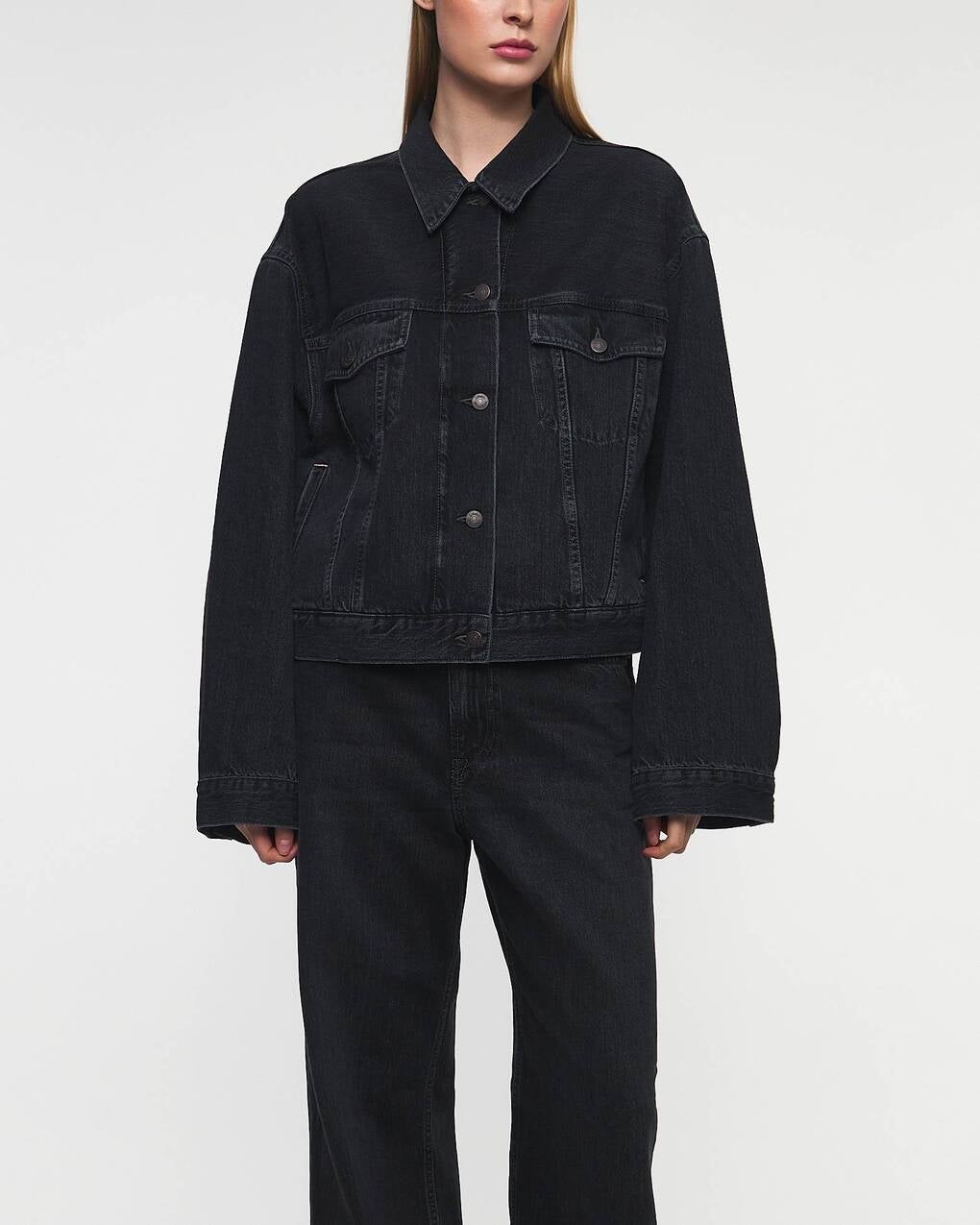 Jacket Relaxed Fit Denim  Black - 2