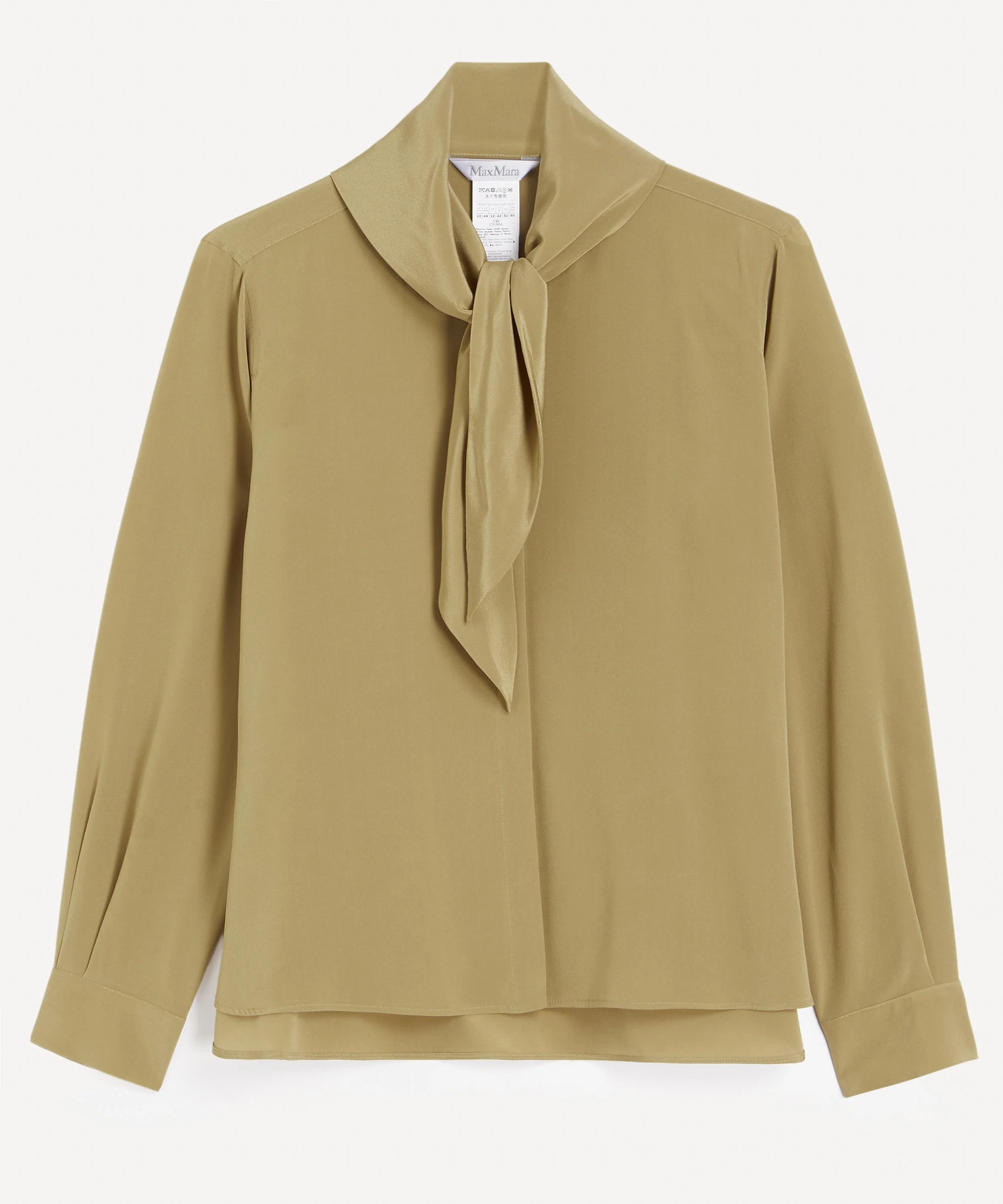 Dry Silk Scarf-Neck Shirt - 1