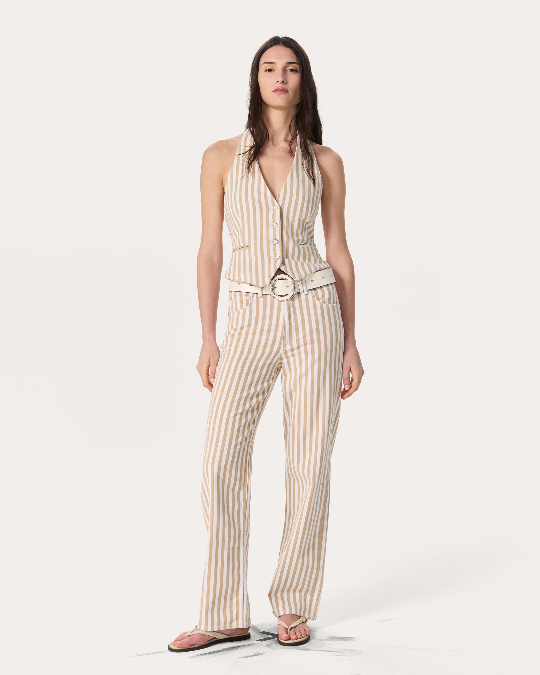 Shea Relaxed Straight Jeans
Vintage Stretch in Tan Stripe - 2