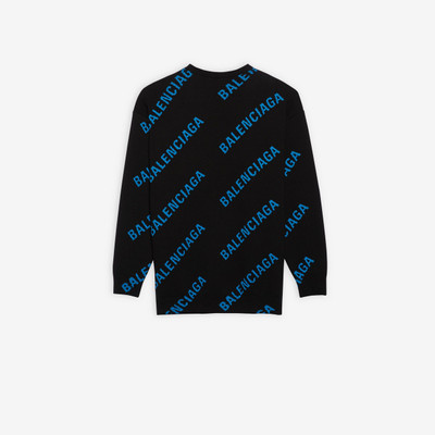 BALENCIAGA Allover Logo Crewneck outlook