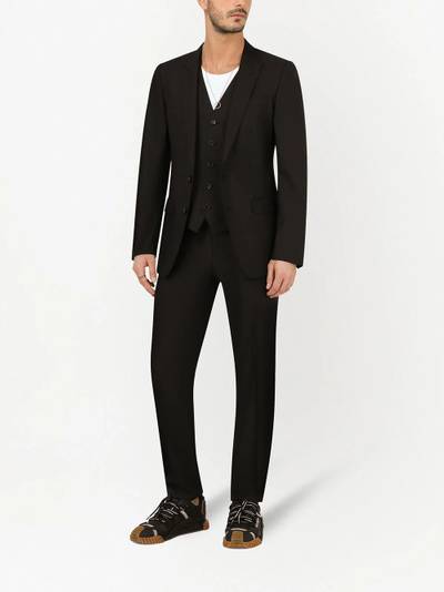 Dolce & Gabbana three-piece slim-fit suit outlook