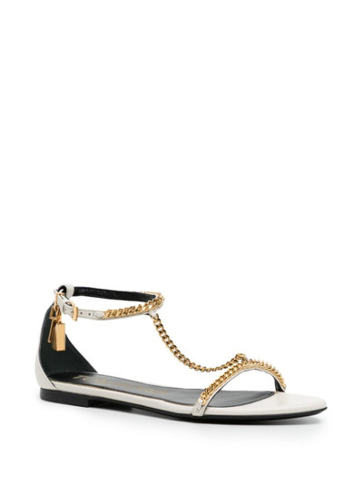 TOM FORD Padlock chain-link sandals outlook