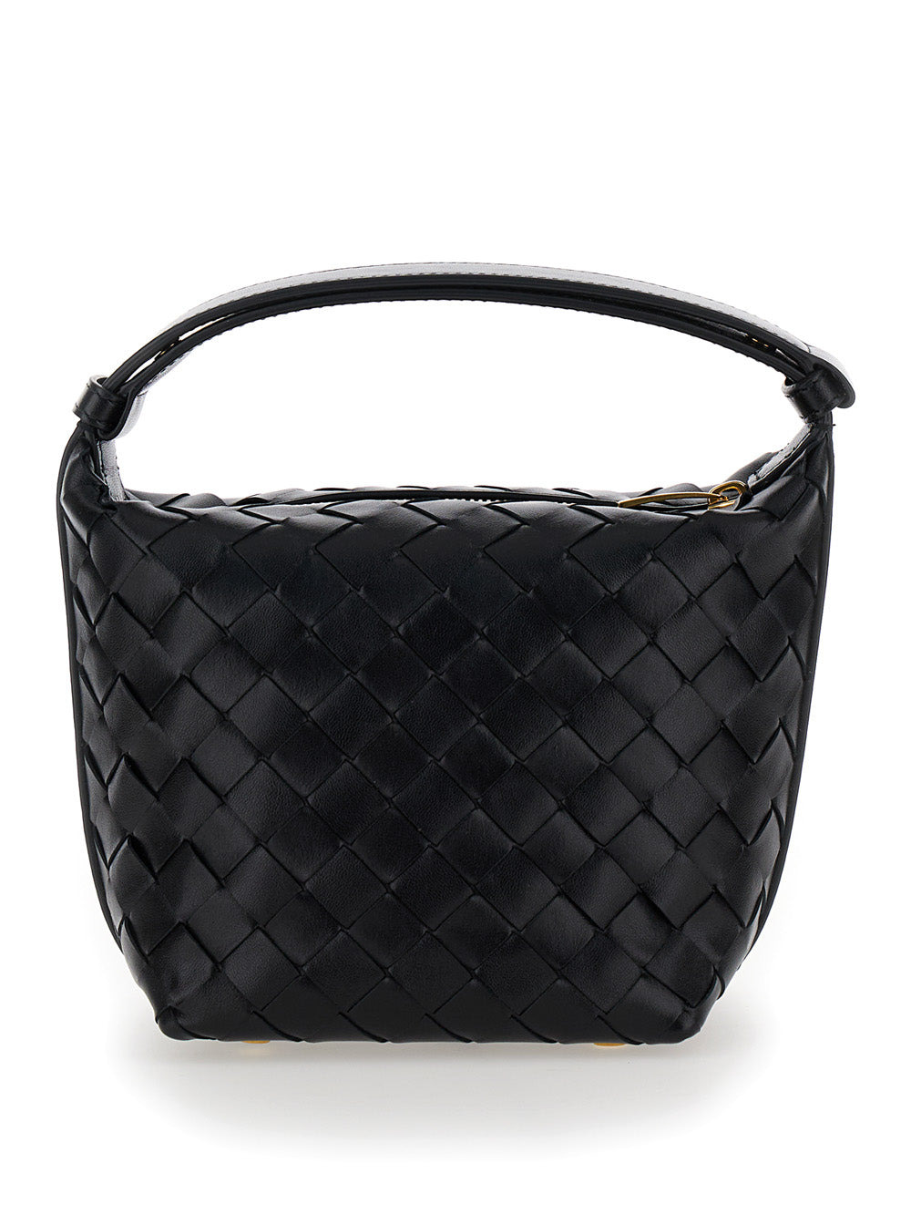 Bottega Veneta Women 'Candy Wallace' Black Handbag With Intrecciato Motif In Leather Woman - 4