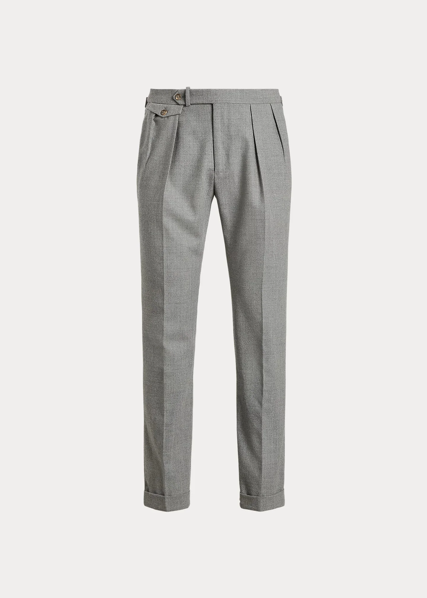 Pleated Wool Flannel Trouser - 1