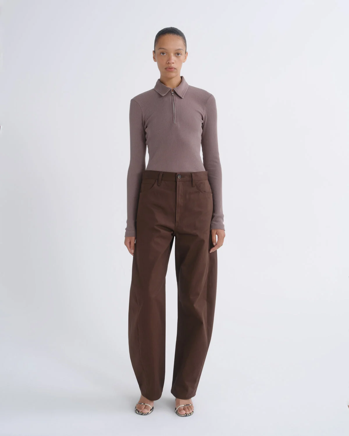 LUNA TROUSER IN DEEP ROAST - 1