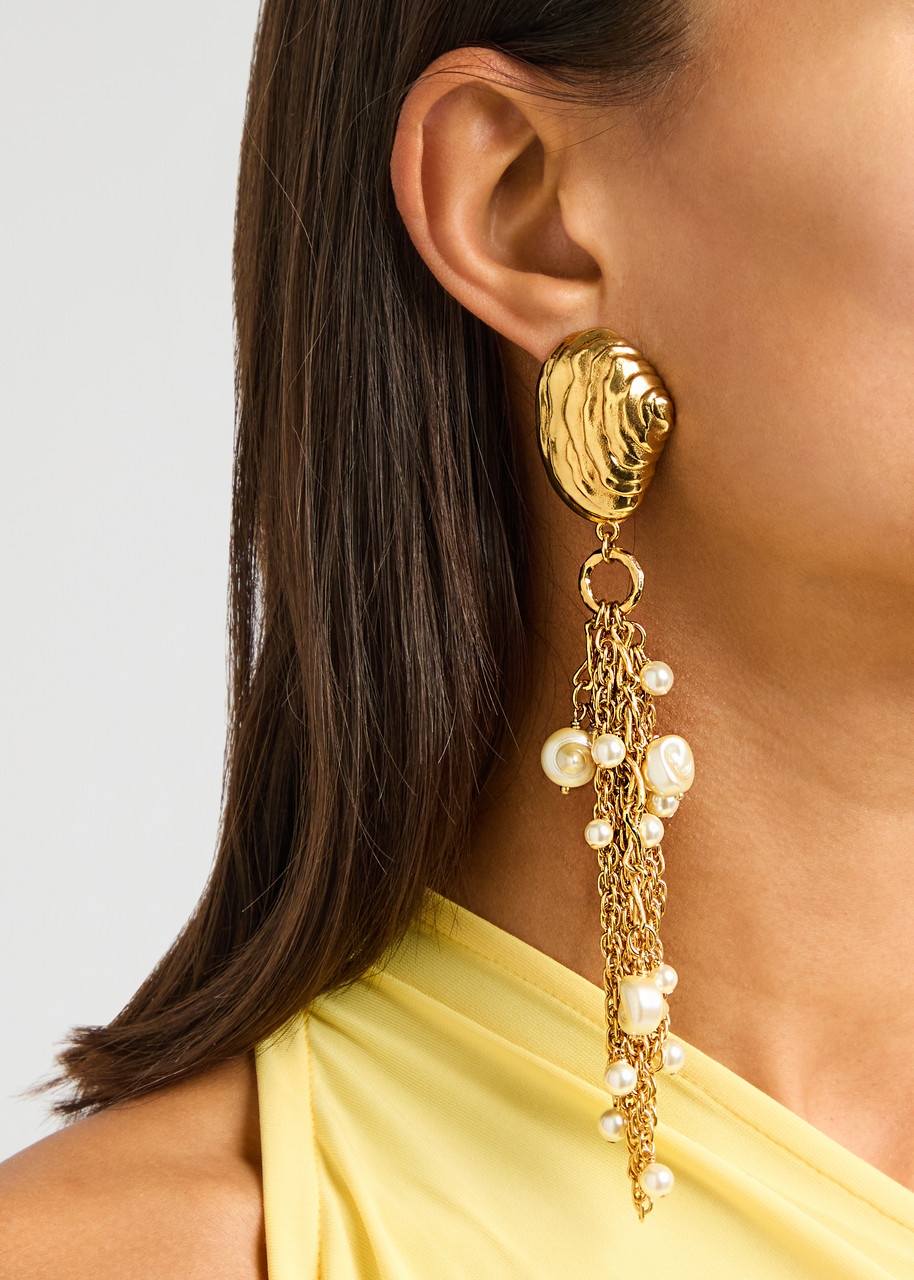 Chloe The Chloé Shells Embellished Drop Earrings - 2
