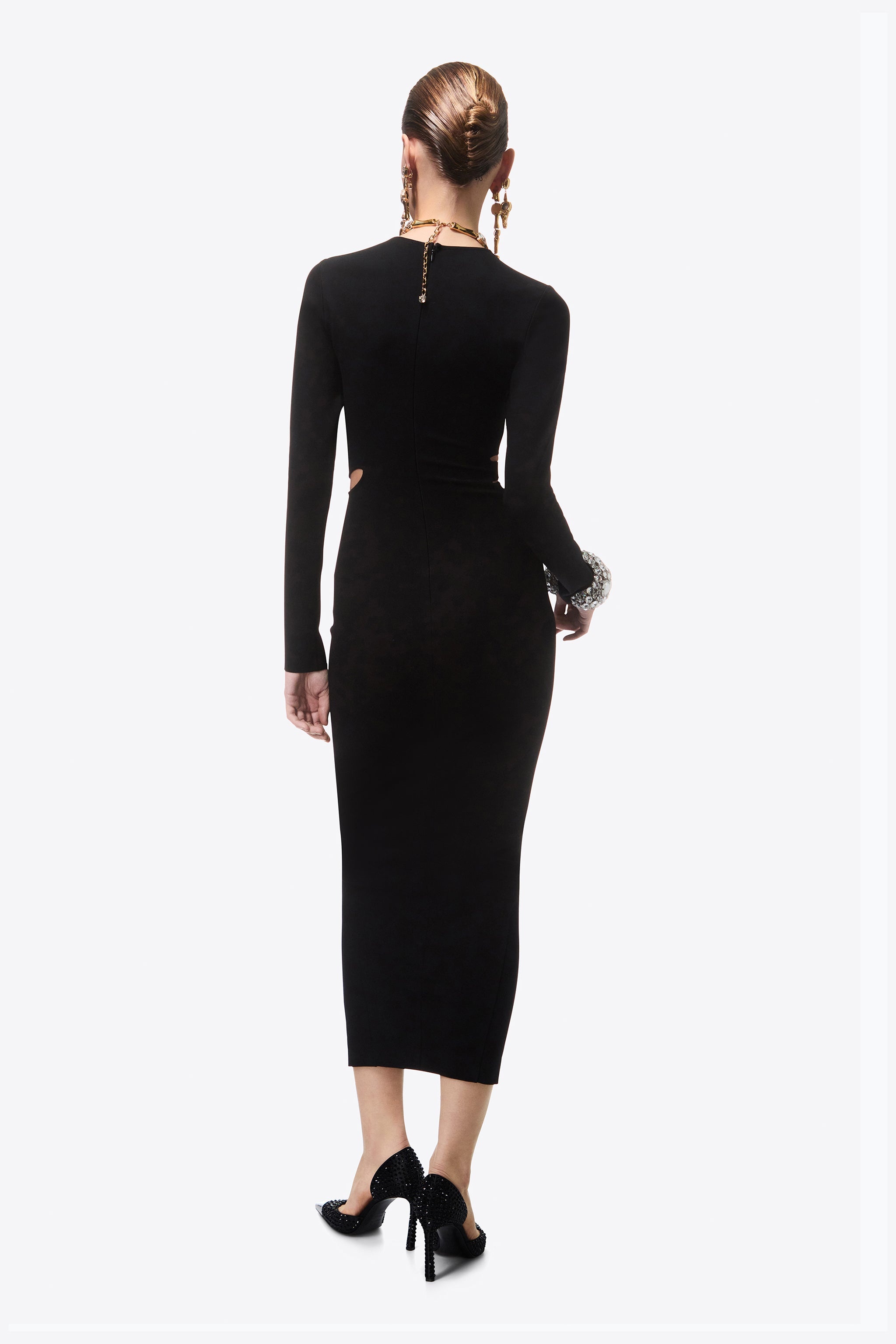 CLAW CUTOUT MIDI DRESS - 4