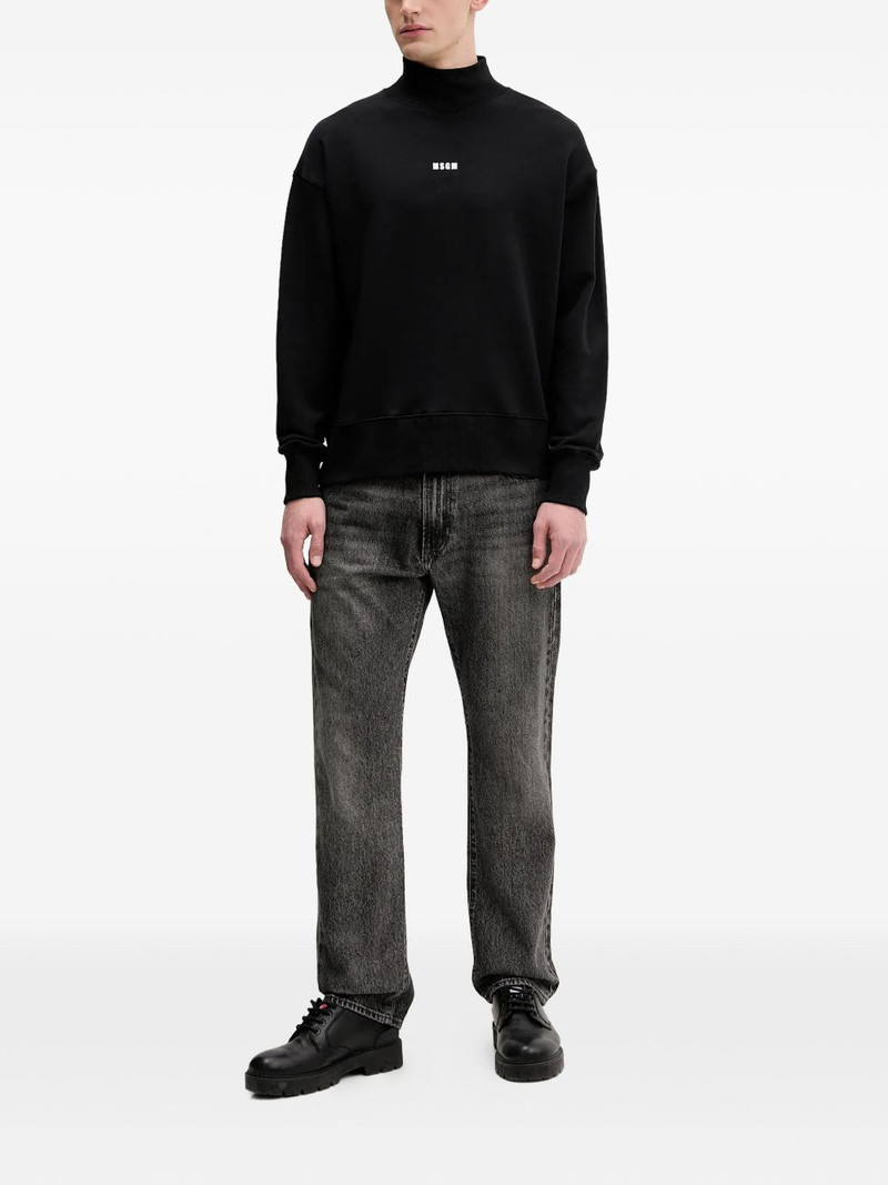 MSGM roll-neck logo-detail sweater outlook