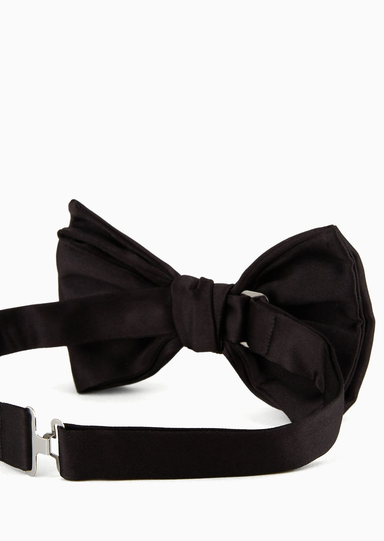 Large, pure silk knotted bow tie - 2