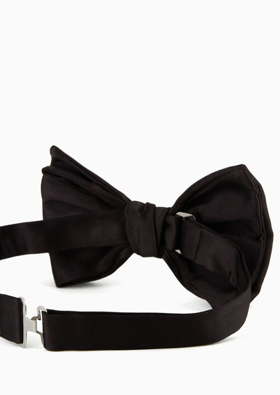 GIORGIO ARMANI Large, pure silk knotted bow tie outlook