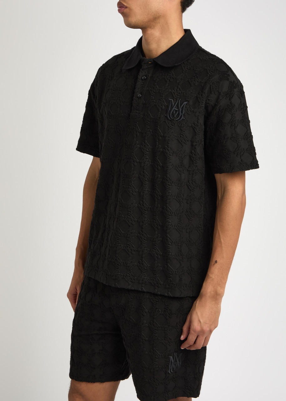 Amiri Ma Quad Jacquard Towelling Cotton-blend Polo Shirt - 2
