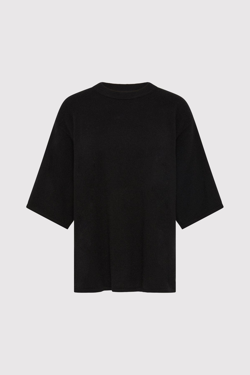 Cashmere Copain Tee - Black 1