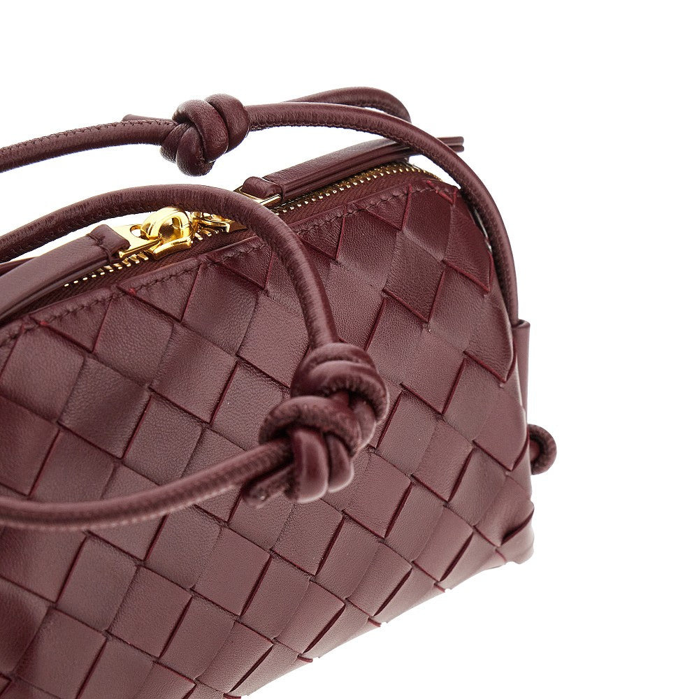 INTRECCIATO LEATHER POUCH ON STRAP - 4