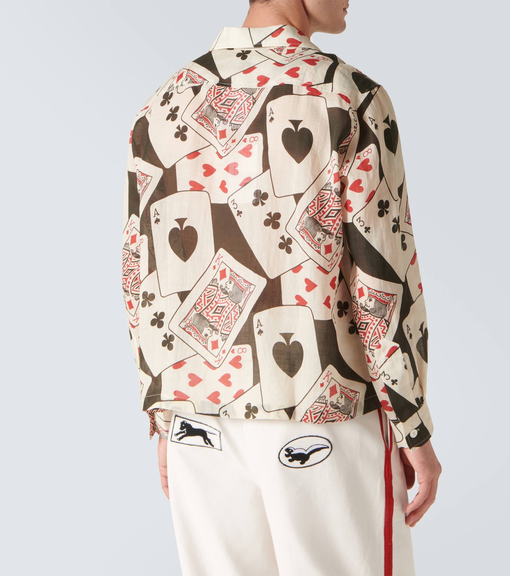 Ace Of Spades printed ramie shirt - 4