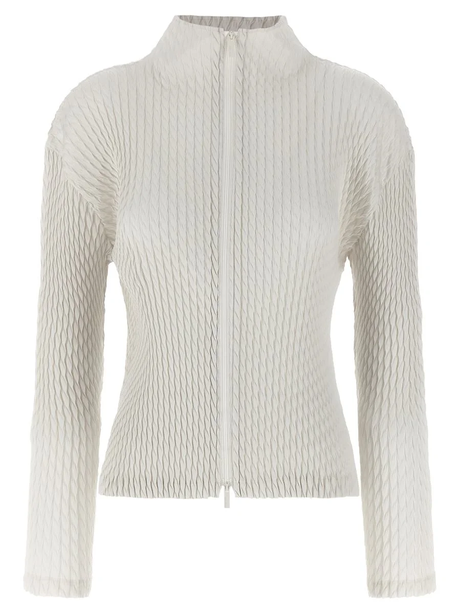 Issey Miyake 'Sleek Pleats' Cardigan - 1
