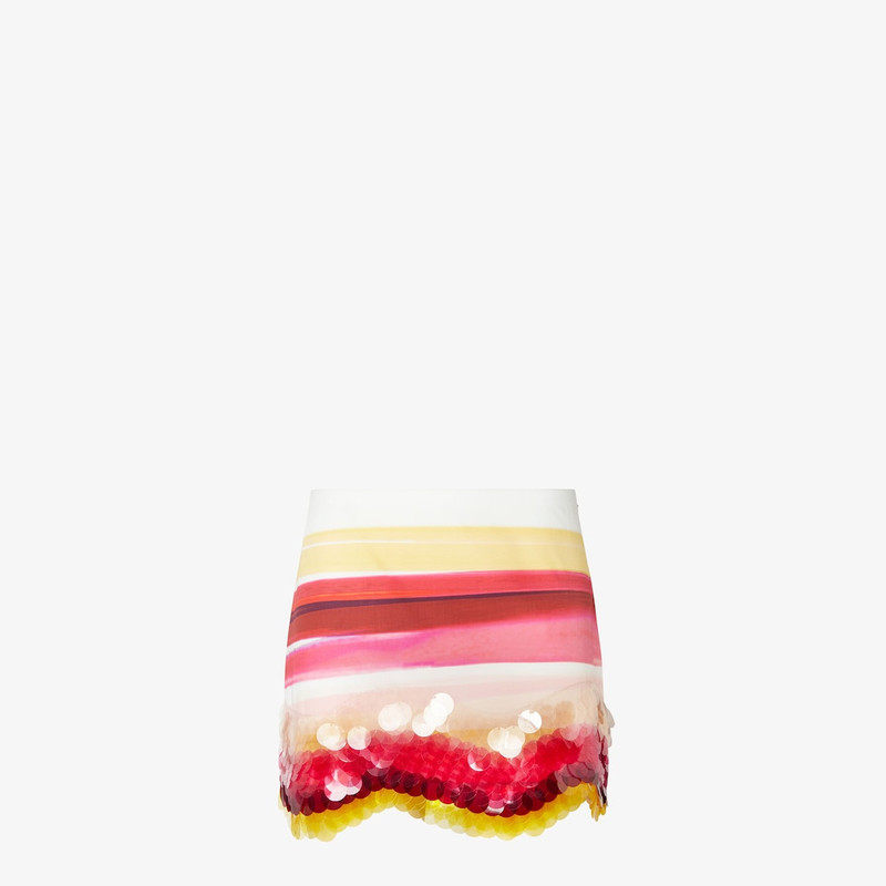 Skirt White poplin skirt with sequins 1