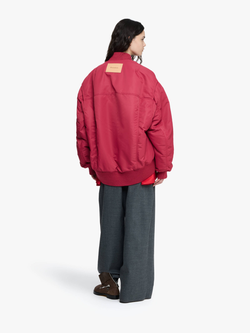 OVERSIZED CURVED HEM BOMBER JACKET 3