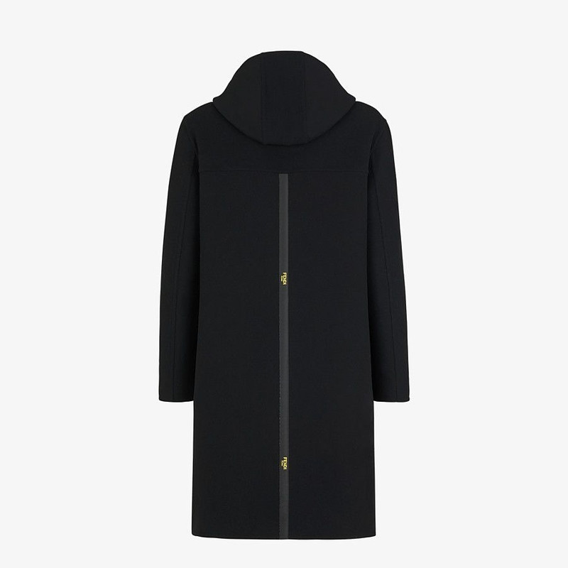 FENDI Black wool coat outlook