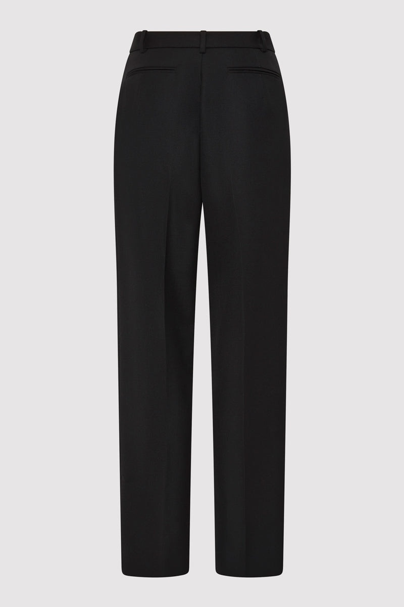 ST. AGNI Tailored Pleat Pants - Black outlook