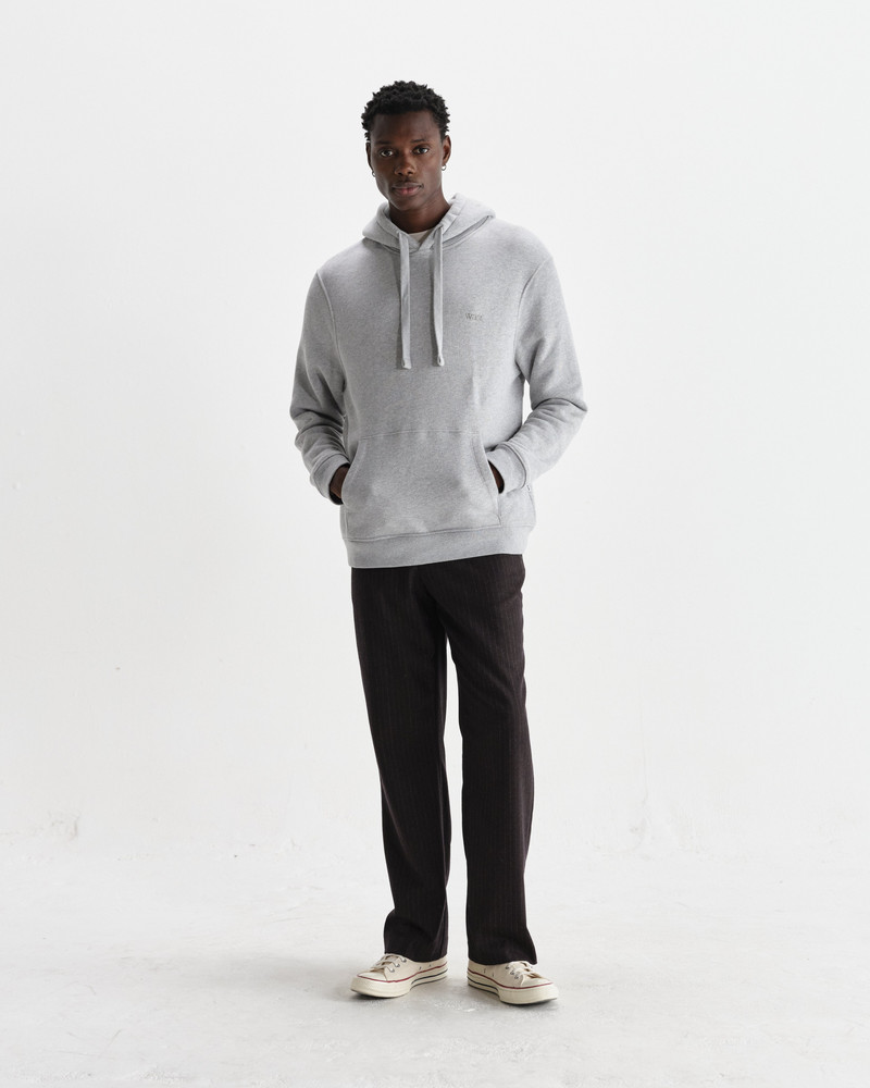 Hoxton - Heather Grey Brushed Organic Cotton Hoodie 4