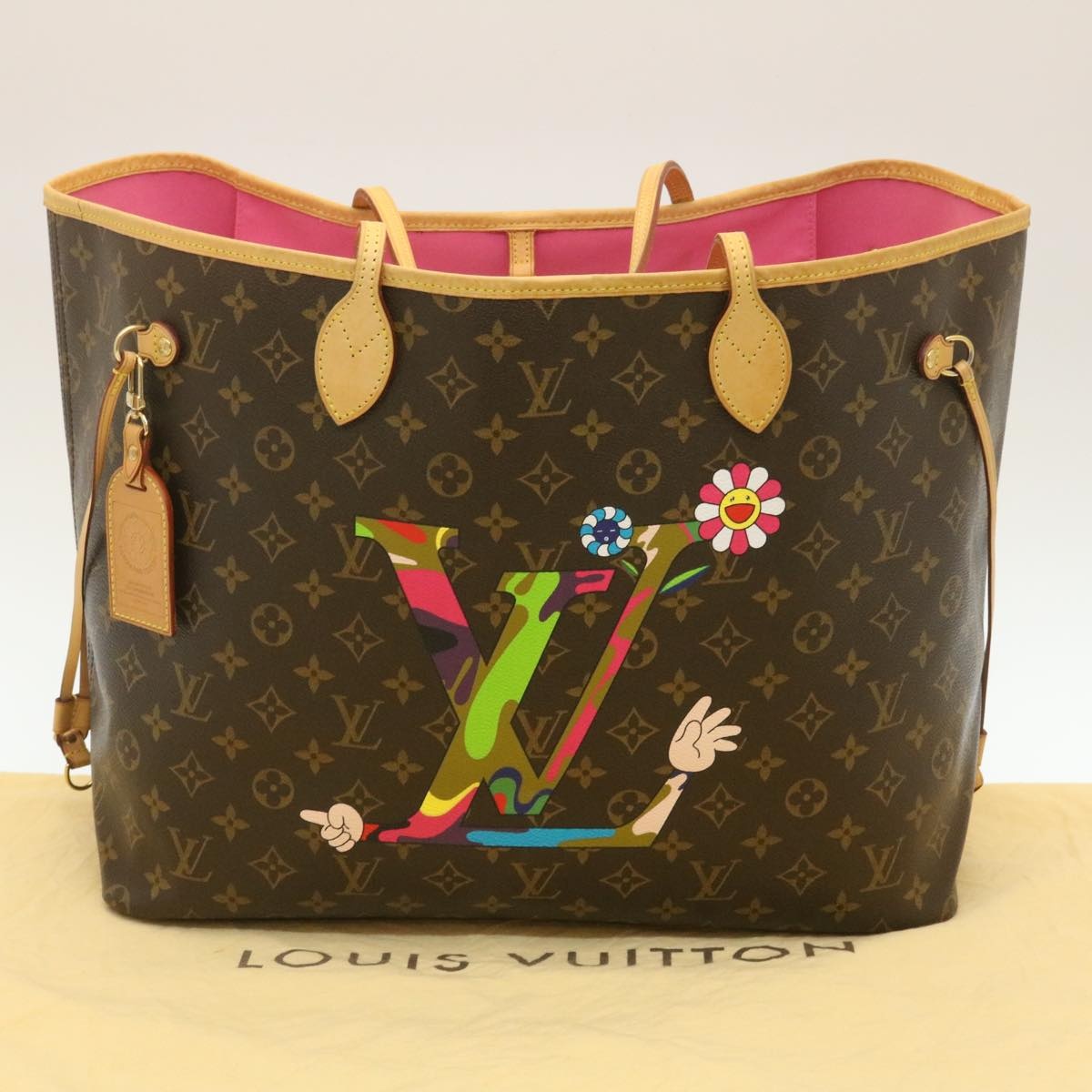 LOUIS VUITTON Monogram Neverfull GM Tote Bag Takashi Murakami M95560 - 12