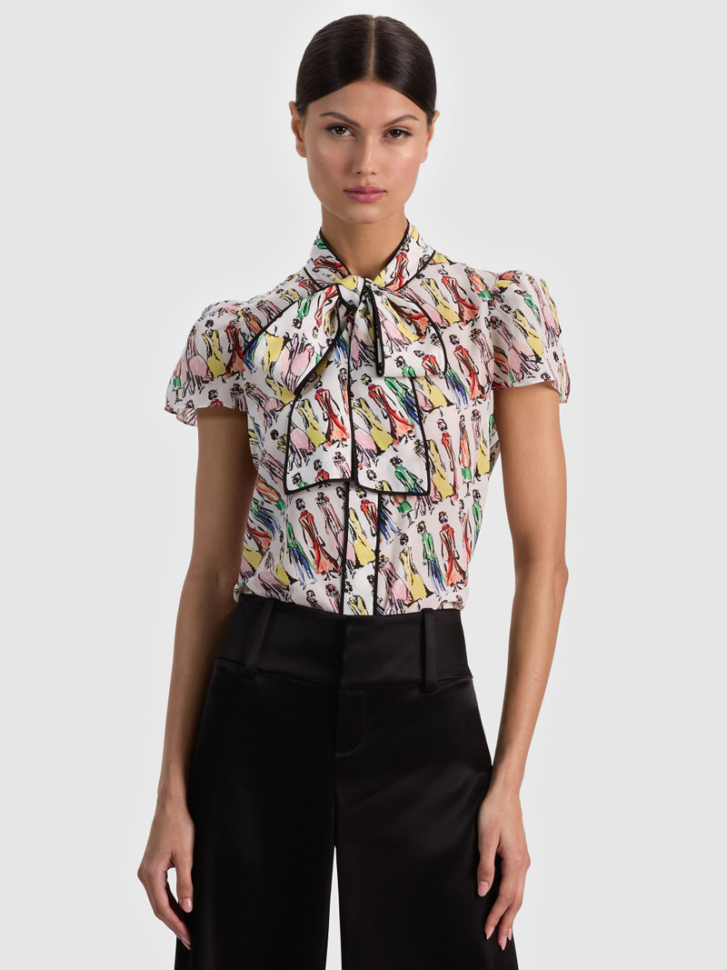JEANNIE STACEFACE SILK BLOUSE 2