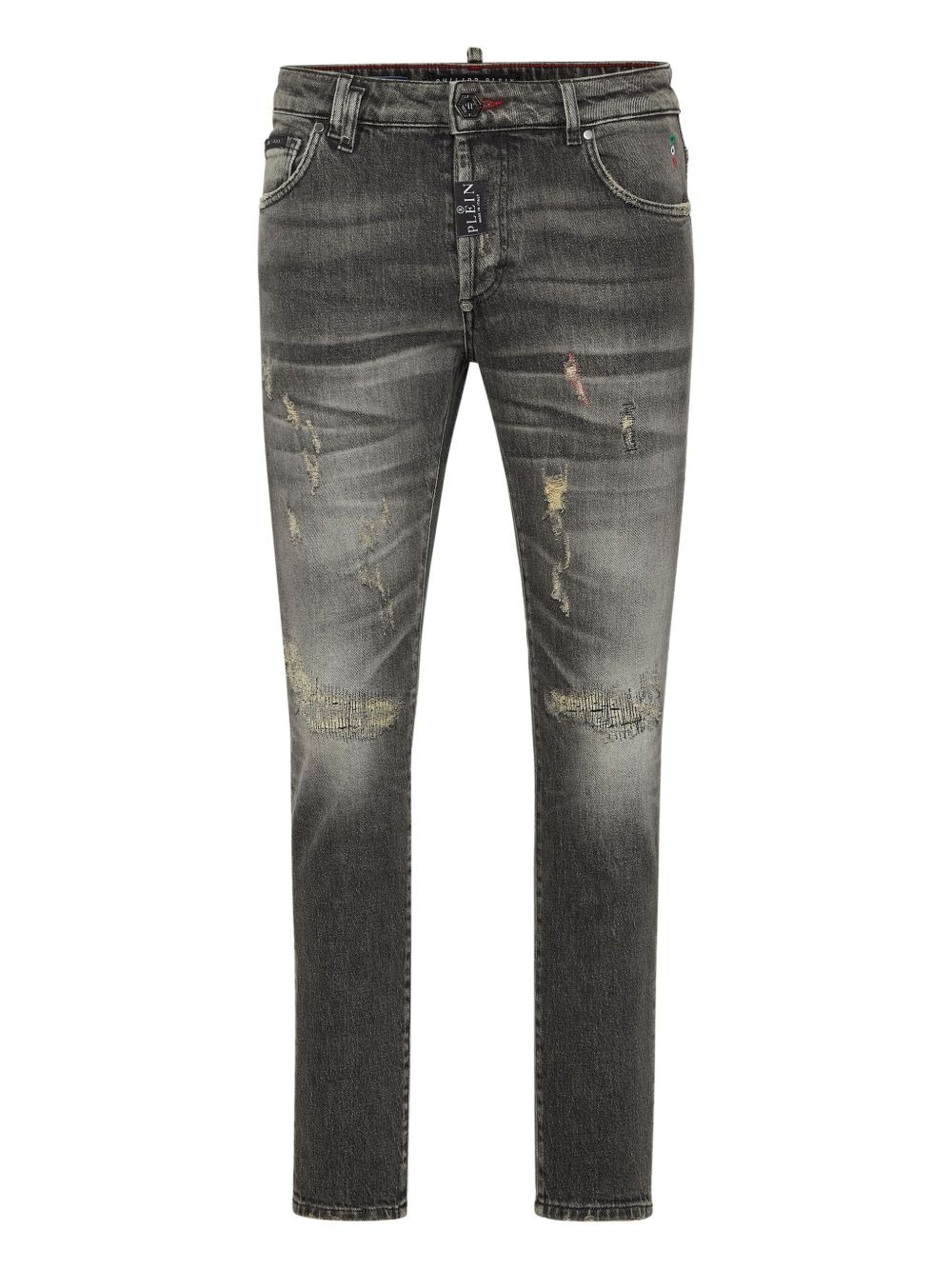 distressed skinny jeans - 1