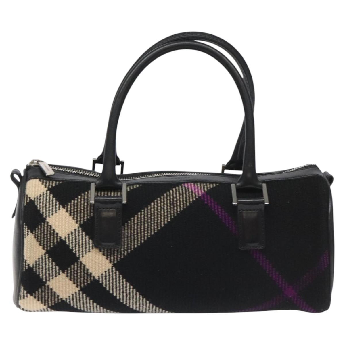 Burberry Hand Bag Wool Black - 13