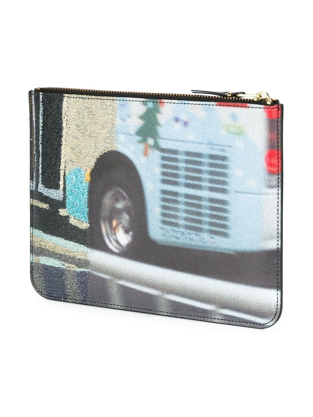 bus print zipped clutch - 3