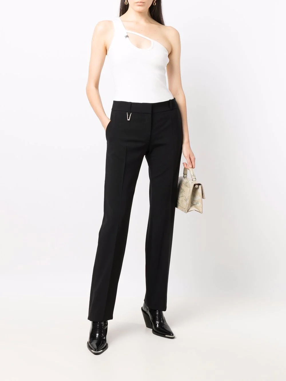 slim-cut tailored trousers - 2