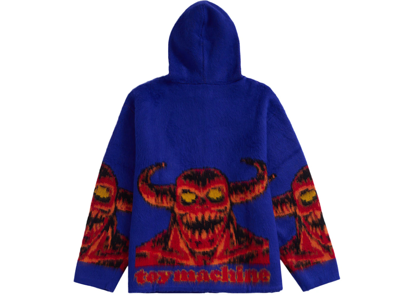 Supreme Toy Machine Zip Up Hooded Sweater Blue - 2
