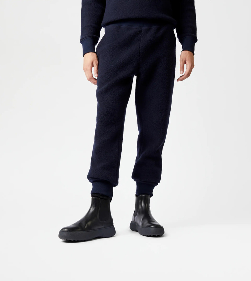 CASHMERE BLEND TROUSERS - BLUE 7