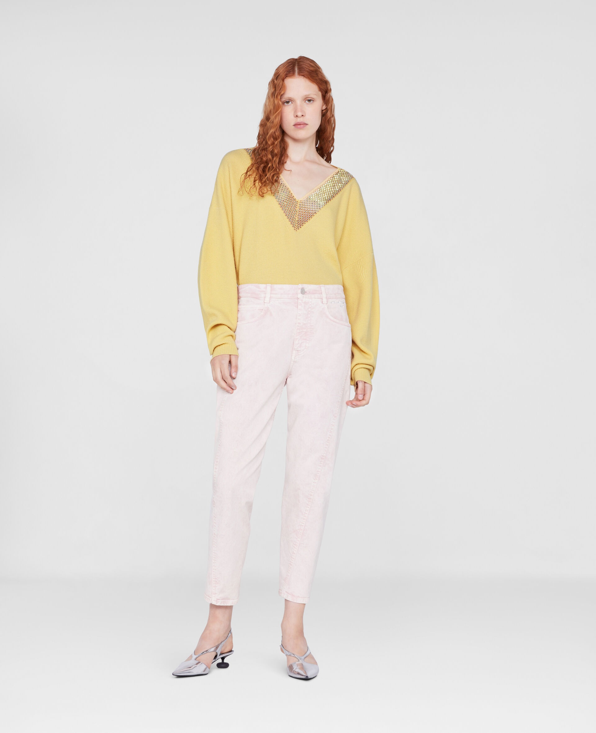 Diamond Embellished Knit Sweater - 2
