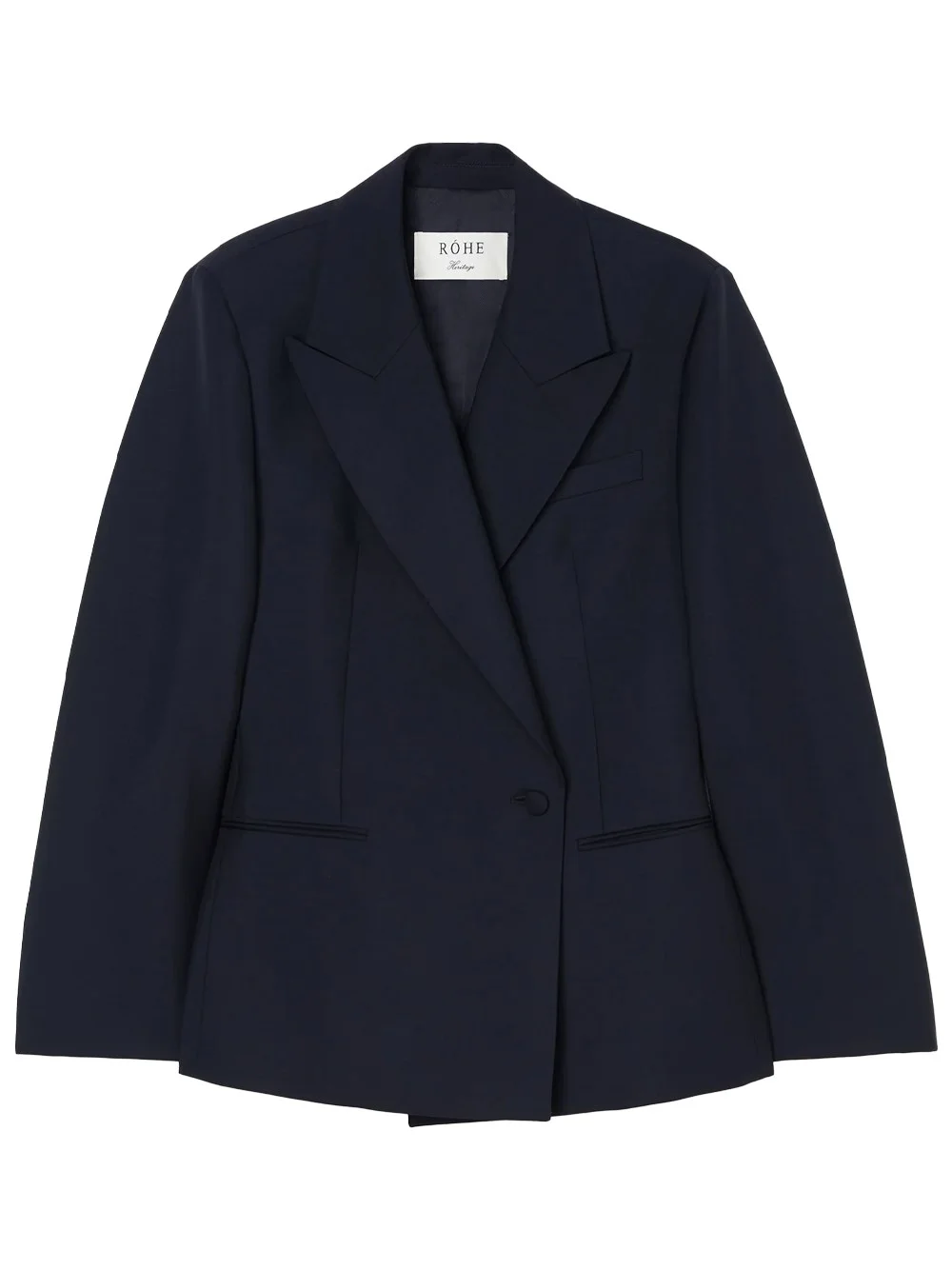 RÓHE hourglass blazer in navy wool - 1