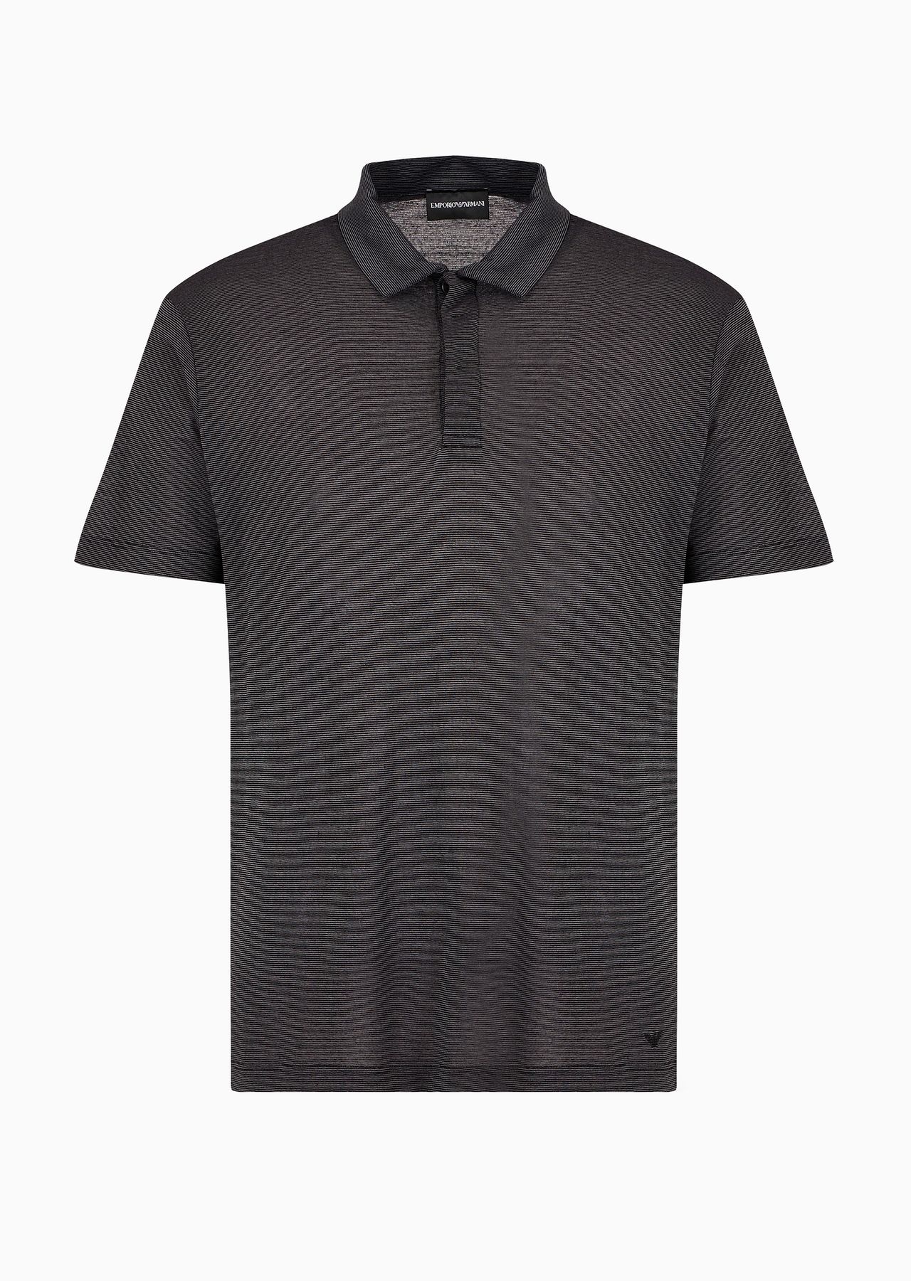 ASV Lyocell and fil-à-fil hemp blend jersey polo shirt - 1