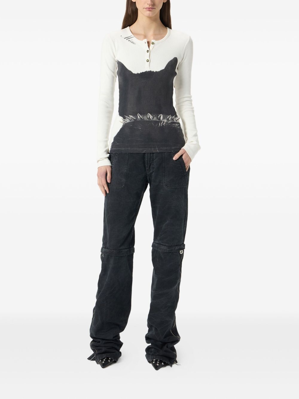 printed jersey T-shirt - 2