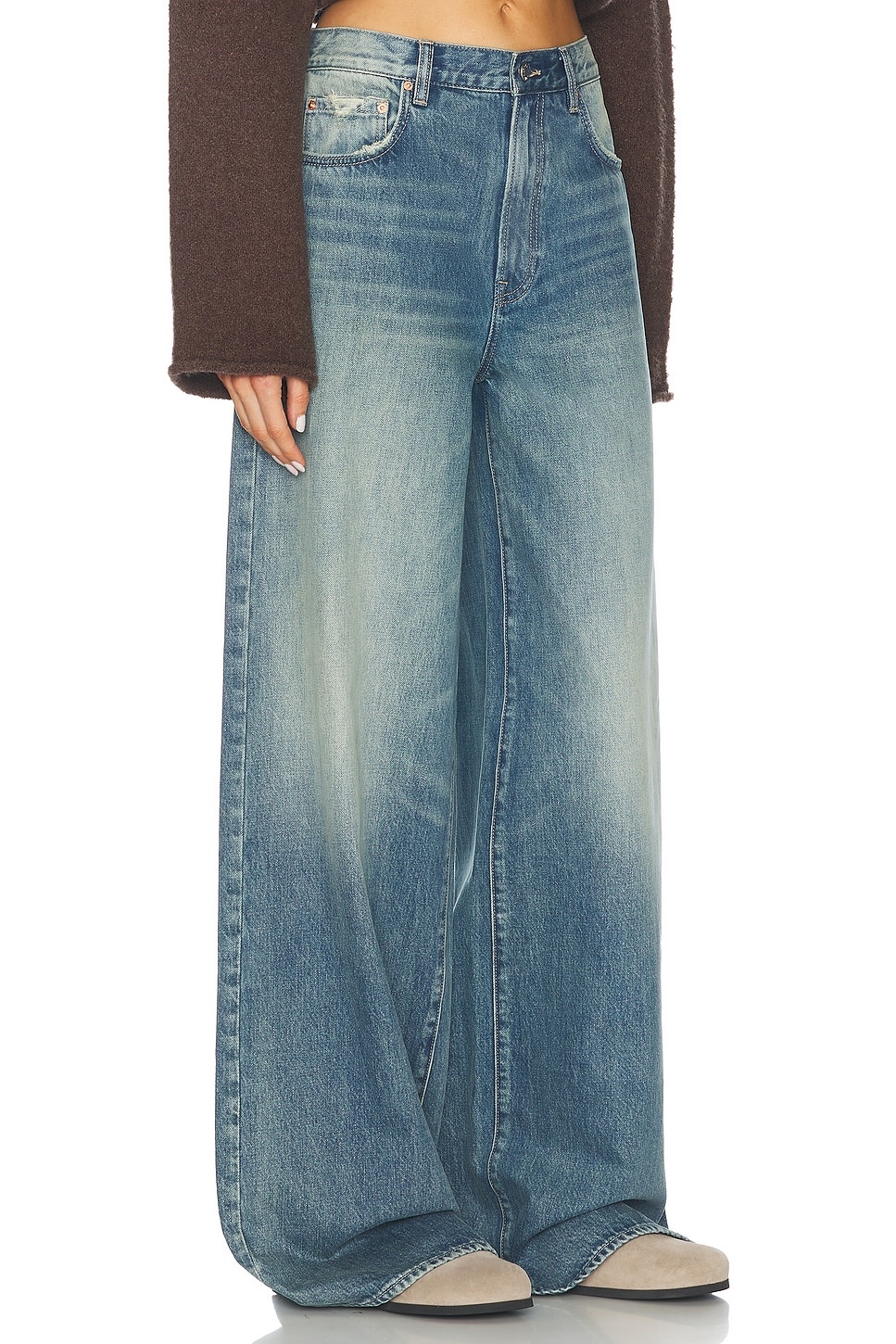 Luna Mid Rise Baggy Wide Leg - 2